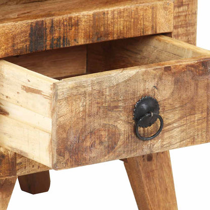 vidaXL Bedside Cabinet | Rough Mango Wood | 30x30x41 cm | Bedside Cabinet