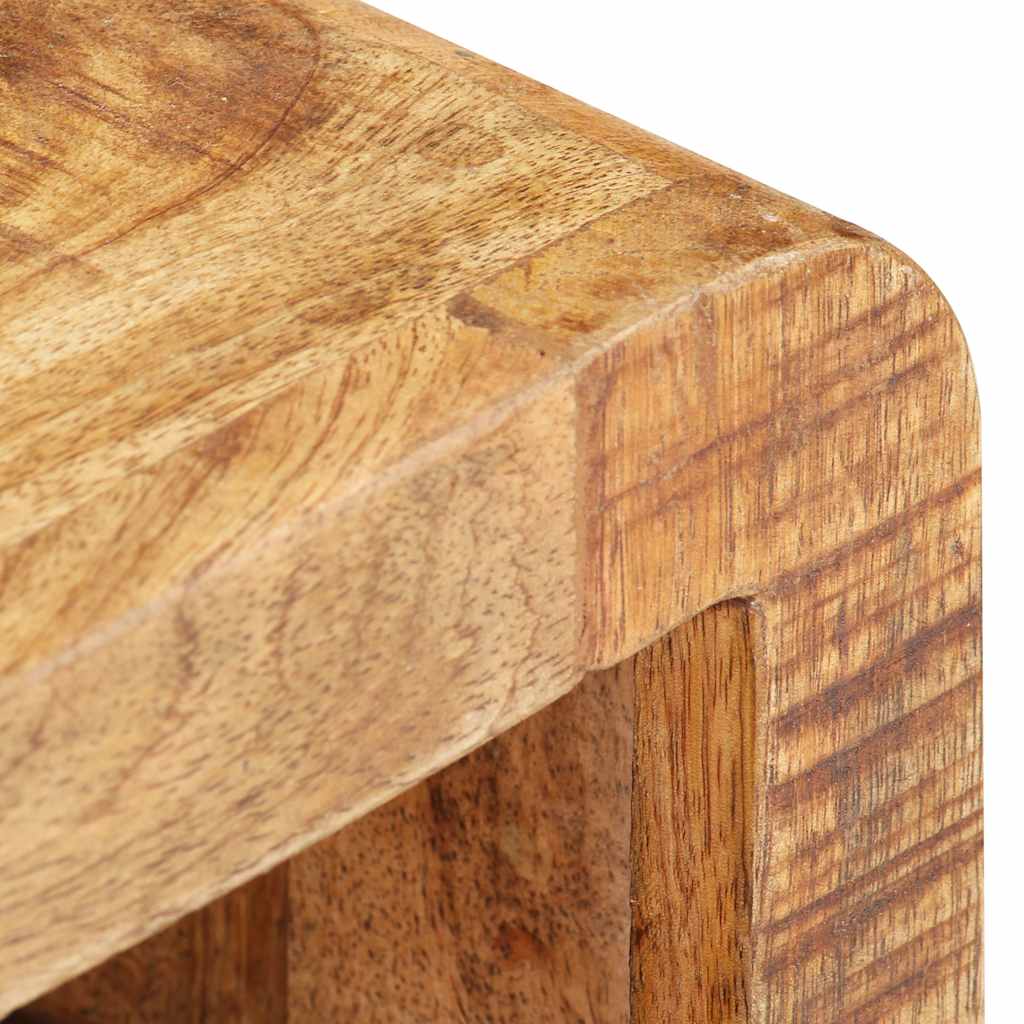 vidaXL Bedside Cabinet | Rough Mango Wood | 30x30x41 cm | Bedside Cabinet