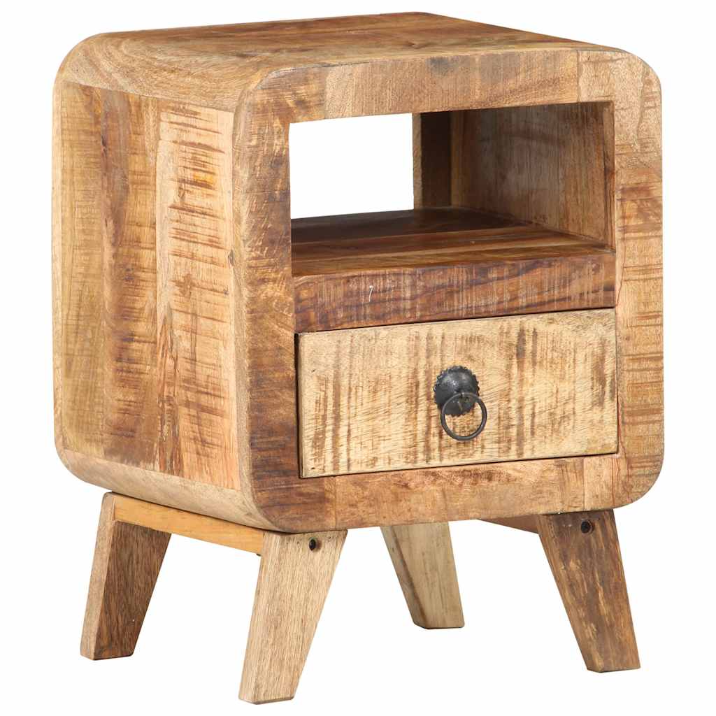 vidaXL Bedside Cabinet | Rough Mango Wood | 30x30x41 cm | Bedside Cabinet