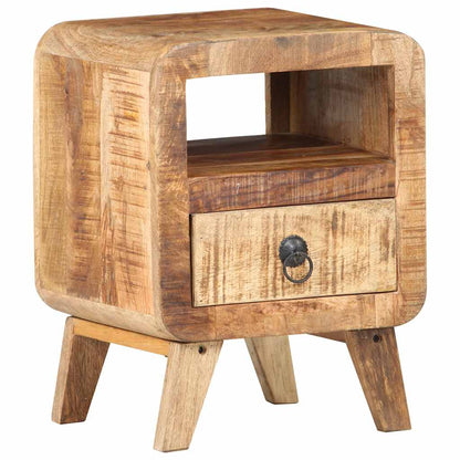 vidaXL Bedside Cabinet | Rough Mango Wood | 30x30x41 cm | Bedside Cabinet
