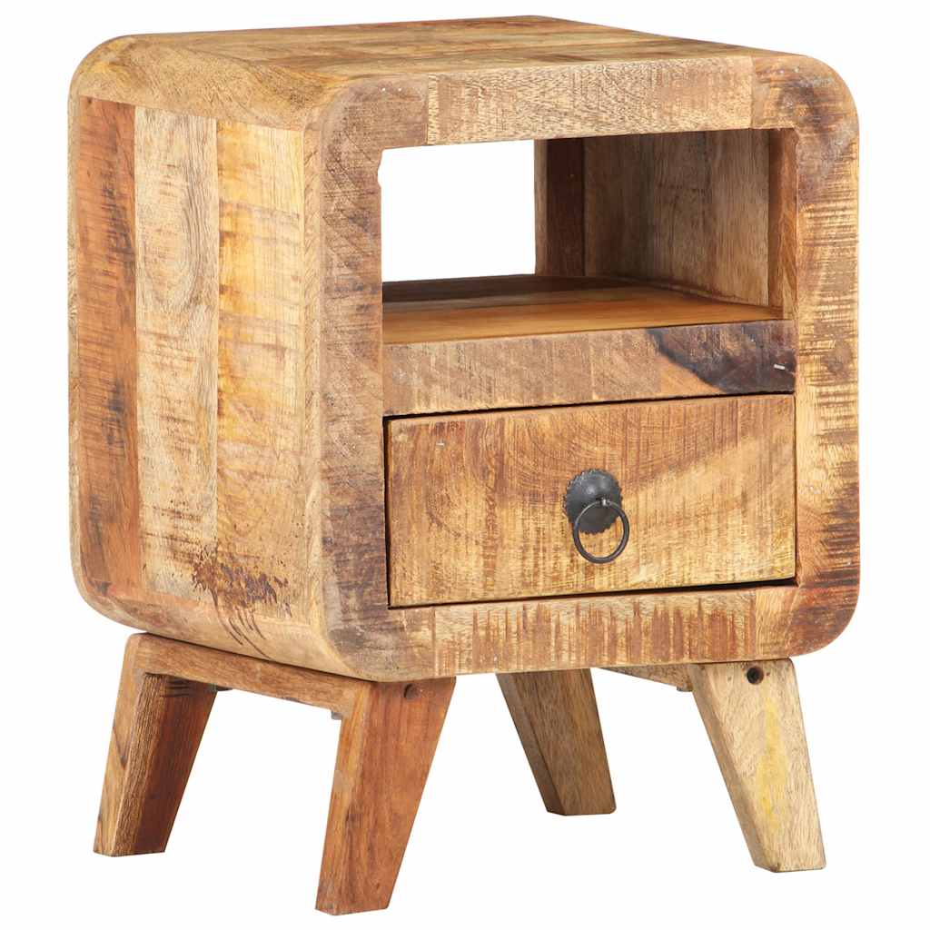vidaXL Bedside Cabinet | Rough Mango Wood | 30x30x41 cm | Bedside Cabinet