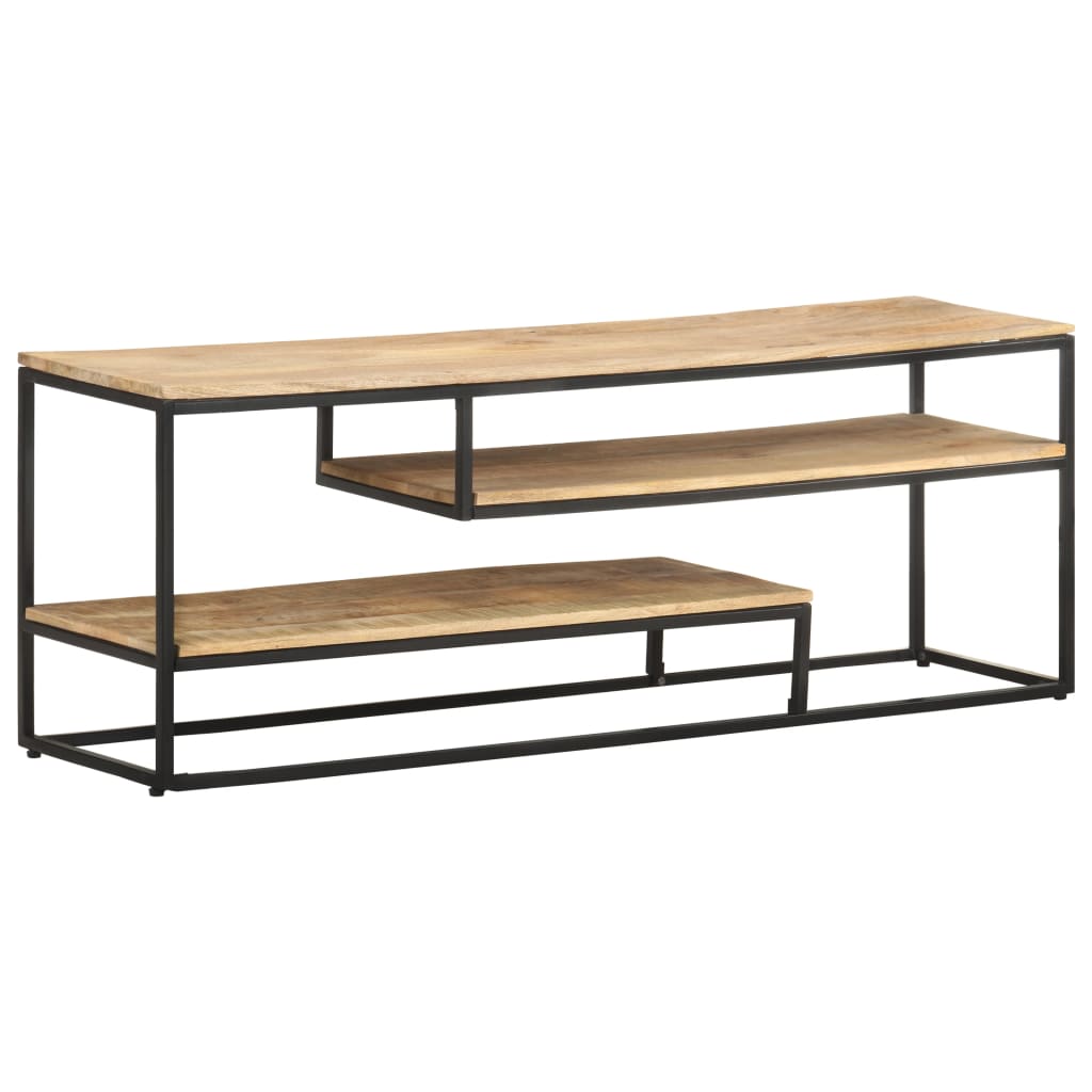 vidaXL TV Cabinet 130x30x45 cm Rough Mango Wood