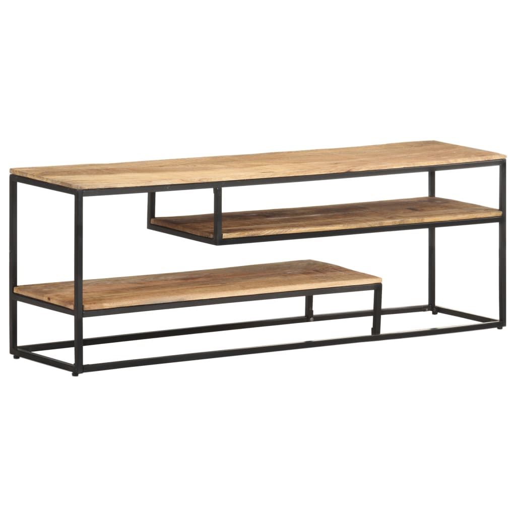 vidaXL TV Cabinet 130x30x45 cm Rough Mango Wood
