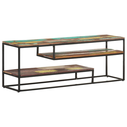 vidaXL TV Cabinet 130x30x45 cm Solid Reclaimed Wood