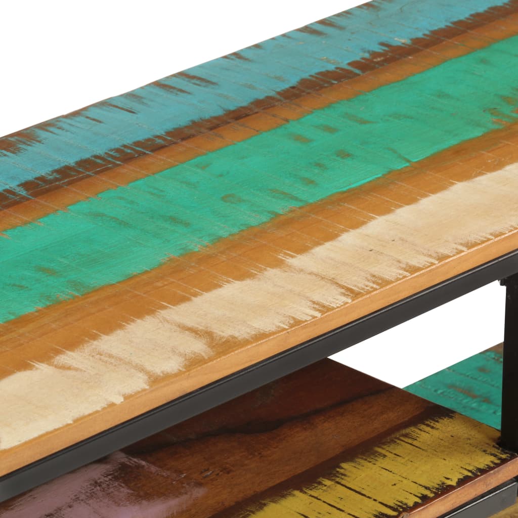 vidaXL TV Cabinet 130x30x45 cm Solid Reclaimed Wood