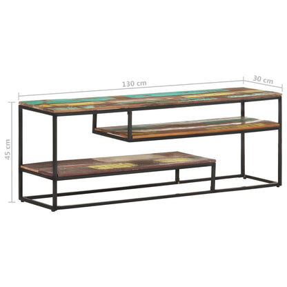 vidaXL TV Cabinet 130x30x45 cm Solid Reclaimed Wood