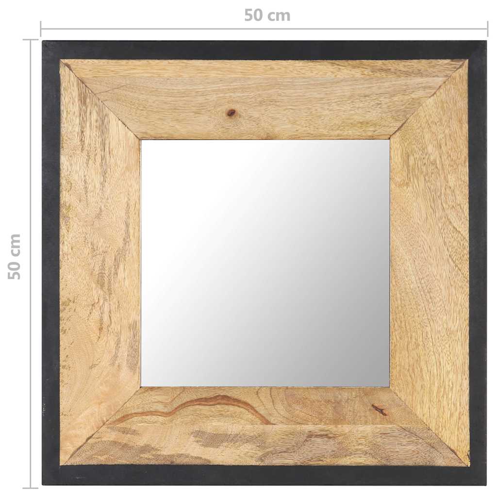 321629 vidaXL Mirror 50x50 cm Solid Mango Wood