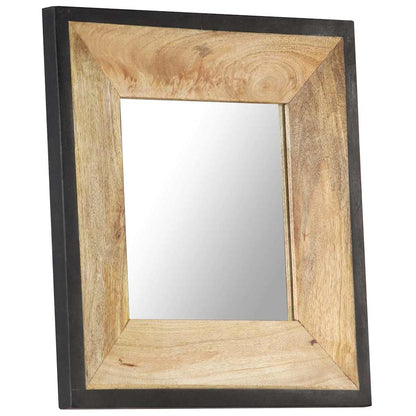 321629 vidaXL Mirror 50x50 cm Solid Mango Wood