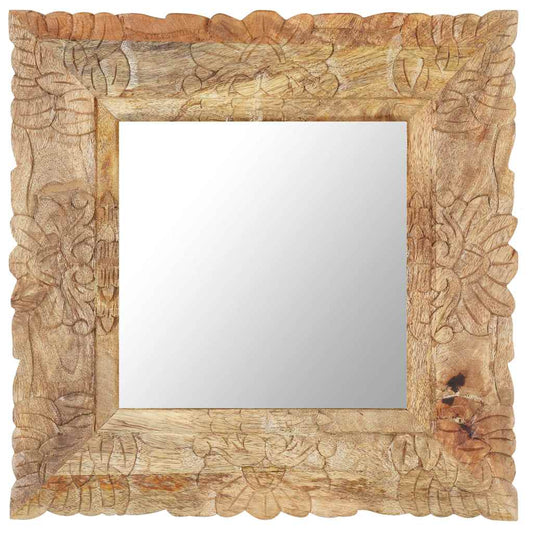 321635 vidaXL Mirror 50x50 cm Solid Mango Wood