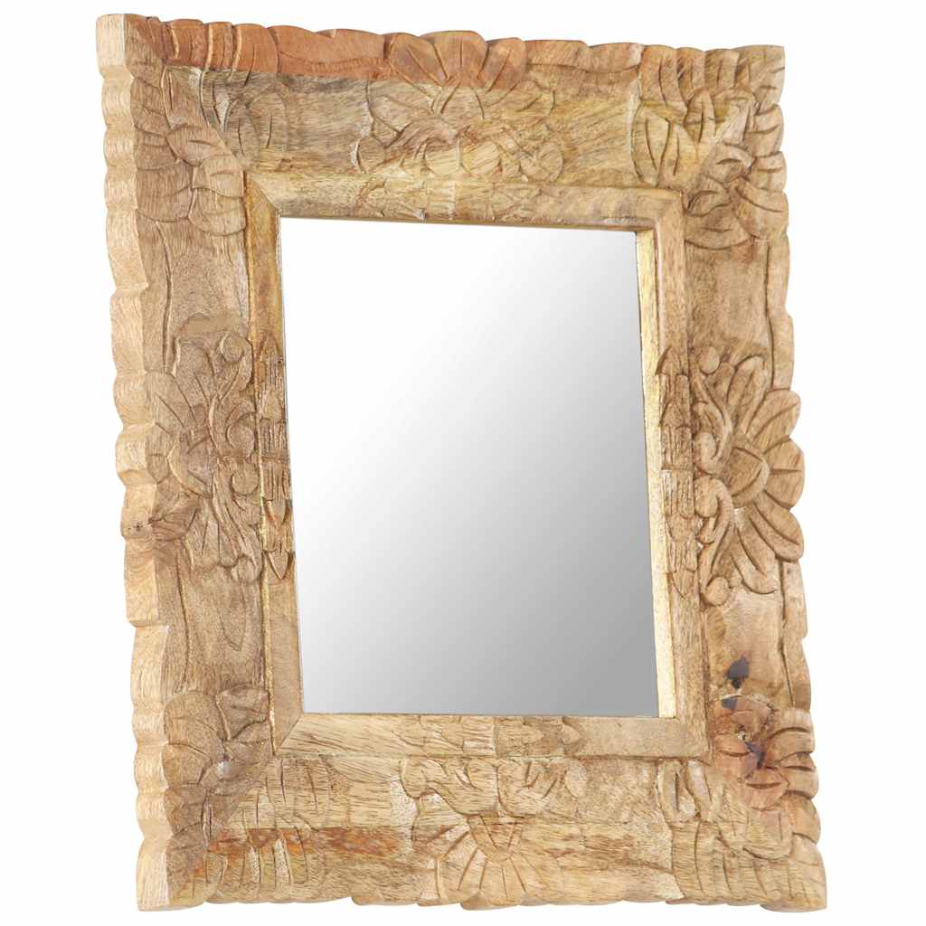 321635 vidaXL Mirror 50x50 cm Solid Mango Wood