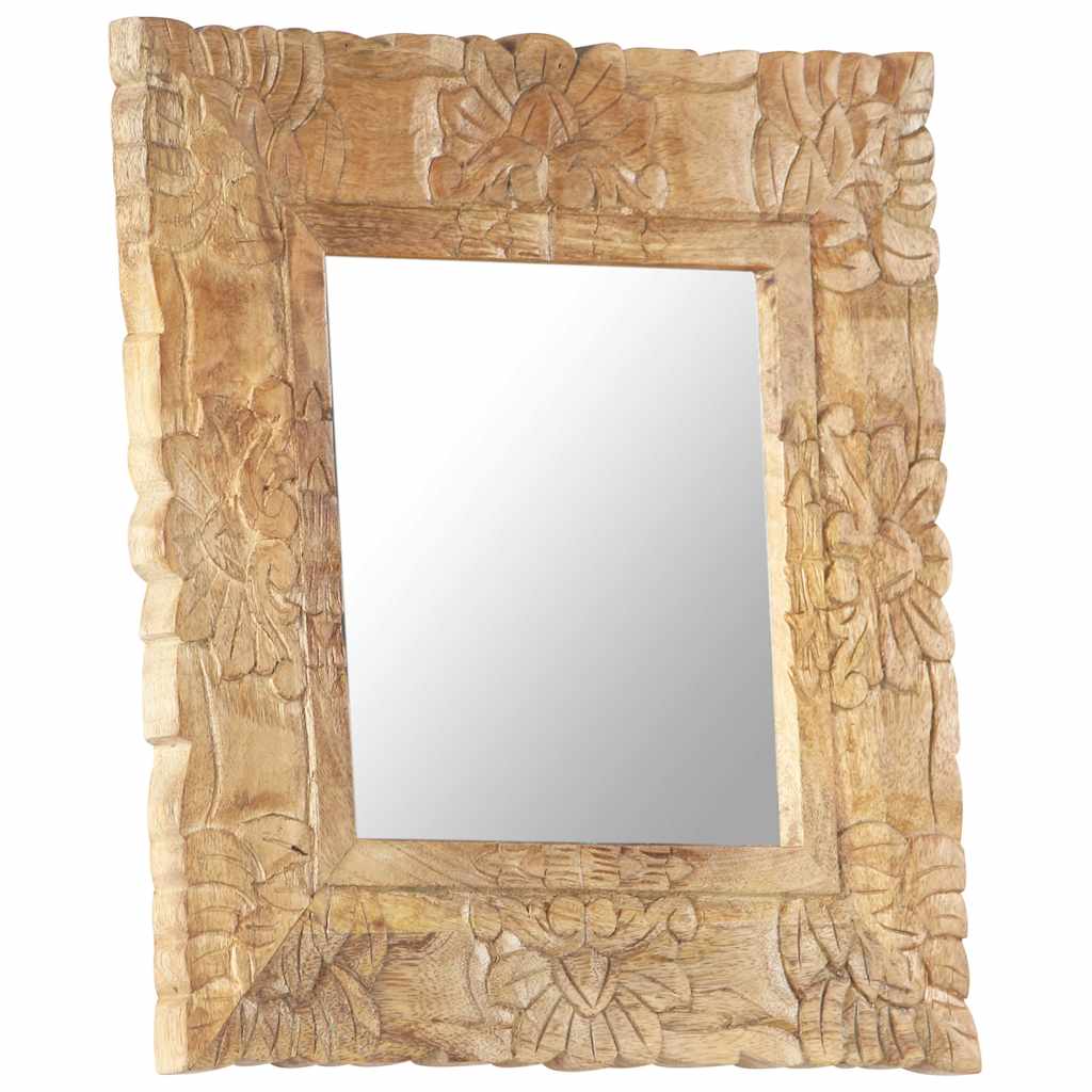 321635 vidaXL Mirror 50x50 cm Solid Mango Wood