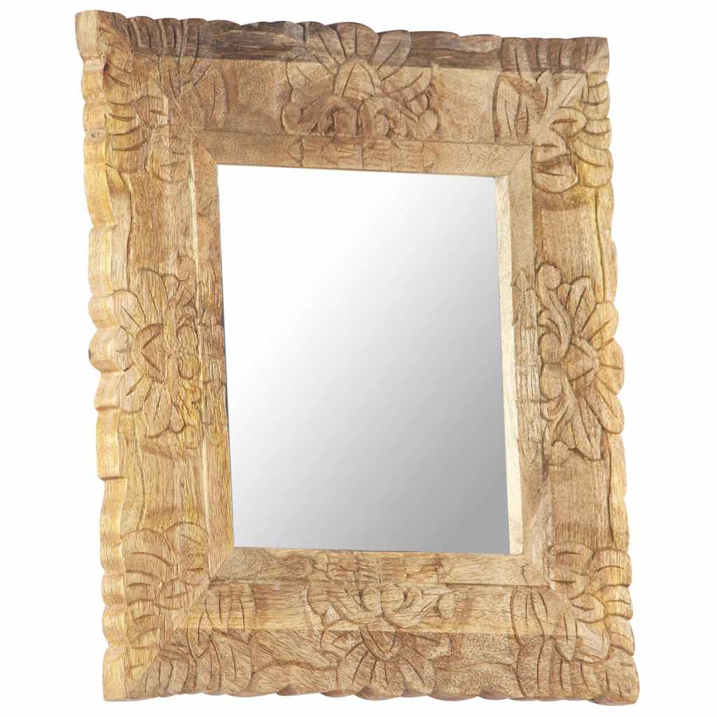321635 vidaXL Mirror 50x50 cm Solid Mango Wood