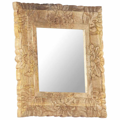 321635 vidaXL Mirror 50x50 cm Solid Mango Wood