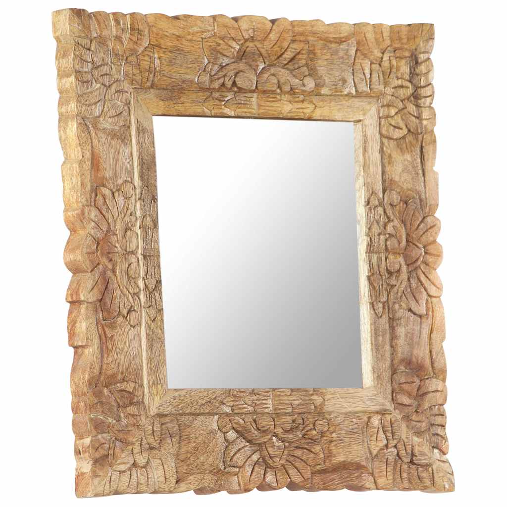 321635 vidaXL Mirror 50x50 cm Solid Mango Wood