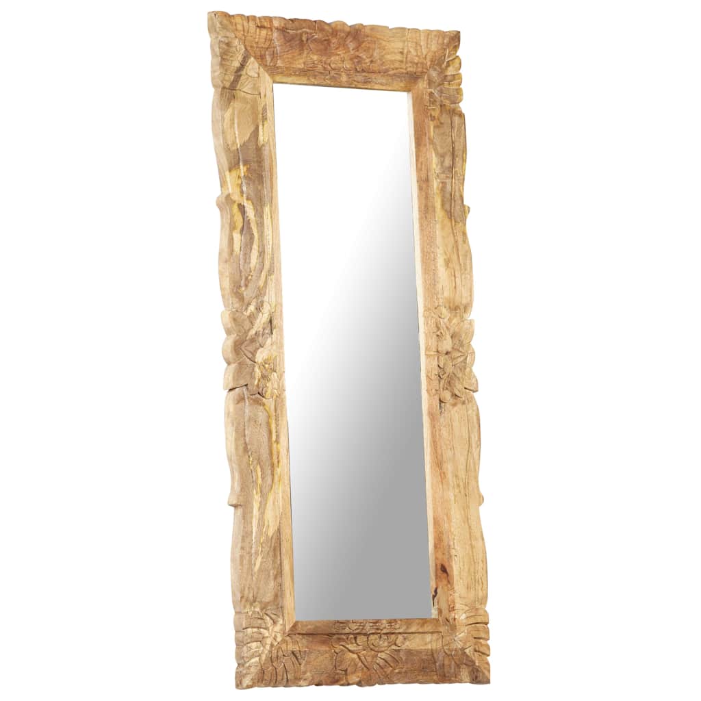 321637 vidaXL Mirror 110x50 cm Solid Mango Wood