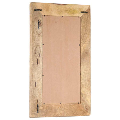 vidaXL Hand-Carved Mirror 80x50x2,5 cm Solid Mango Wood