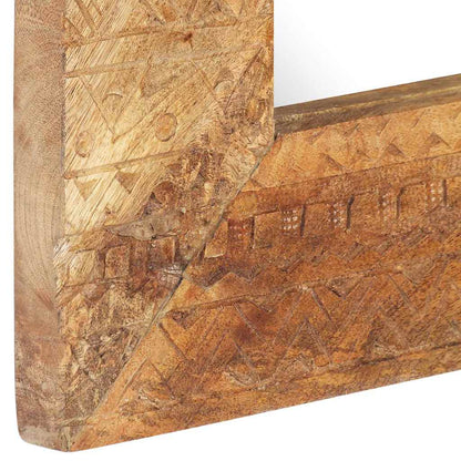 vidaXL Hand-Carved Mirror 80x50x2,5 cm Solid Mango Wood