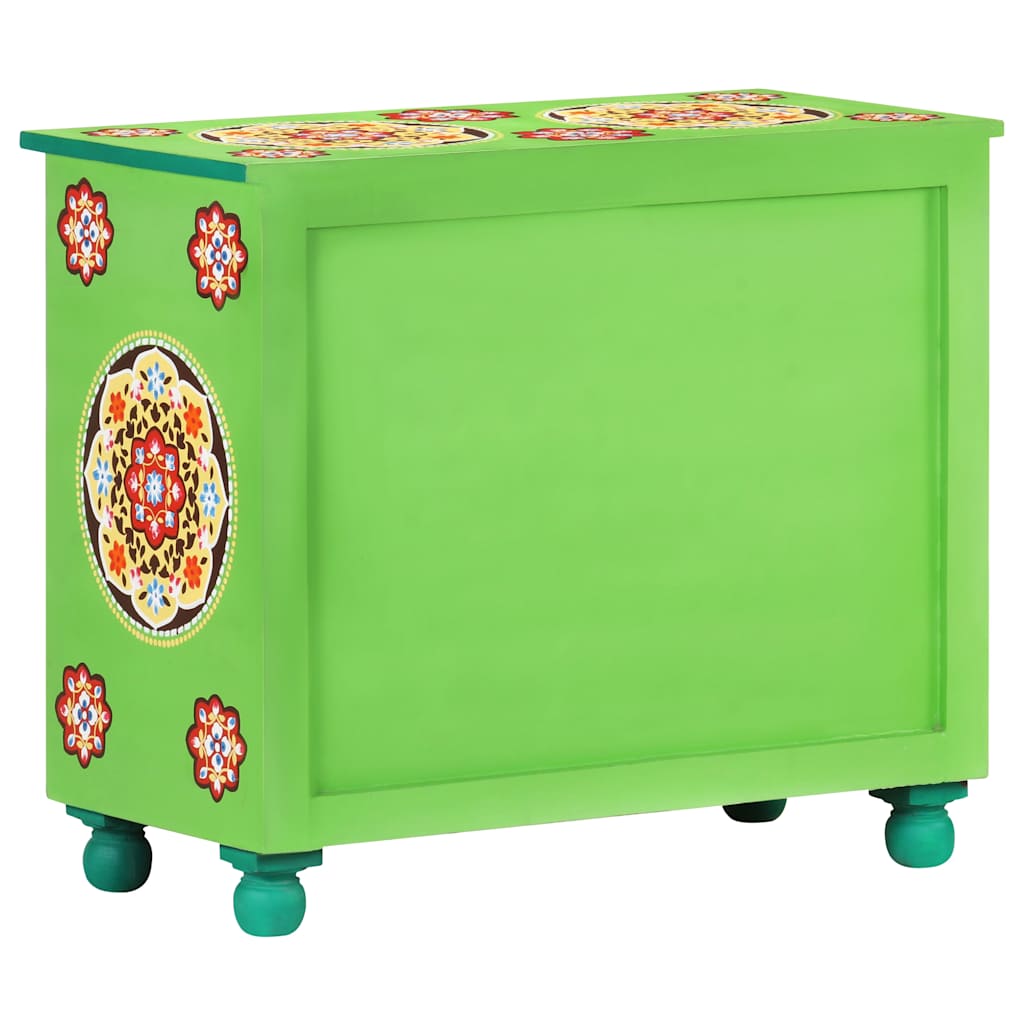 321664 vidaXL Hand Painted Sideboard Multicolour 70x35x60 cm Solid Mango Wood