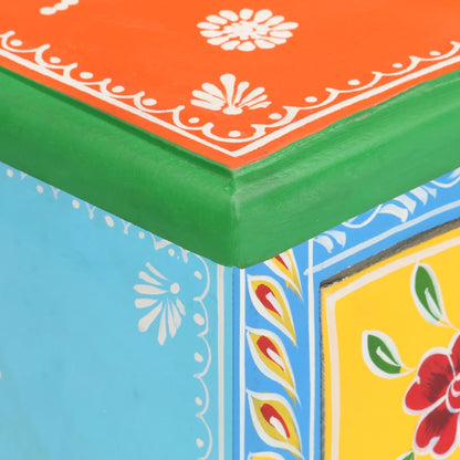 vidaXL Hand Painted Bedside Cabinet 40x30x60 cm Solid Mango Wood