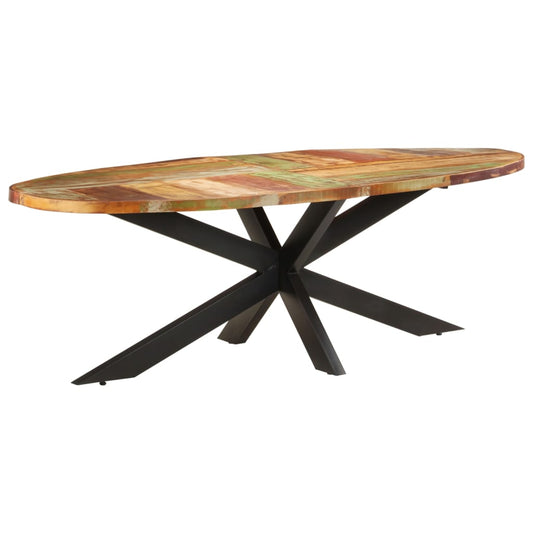 321679 vidaXL Dining Table 240x100x75 cm Solid Reclaimed Wood