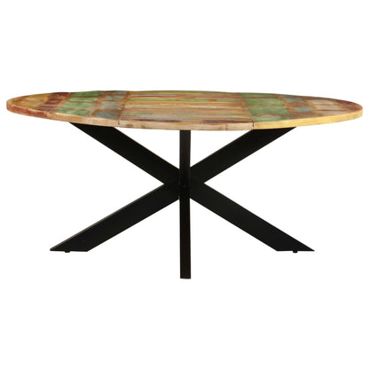 vidaXL Dining Table Round 175x75 cm Solid Reclaimed Wood