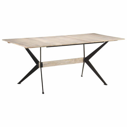 vidaXL Dining Table 180x90x76 cm Solid Mango Wood