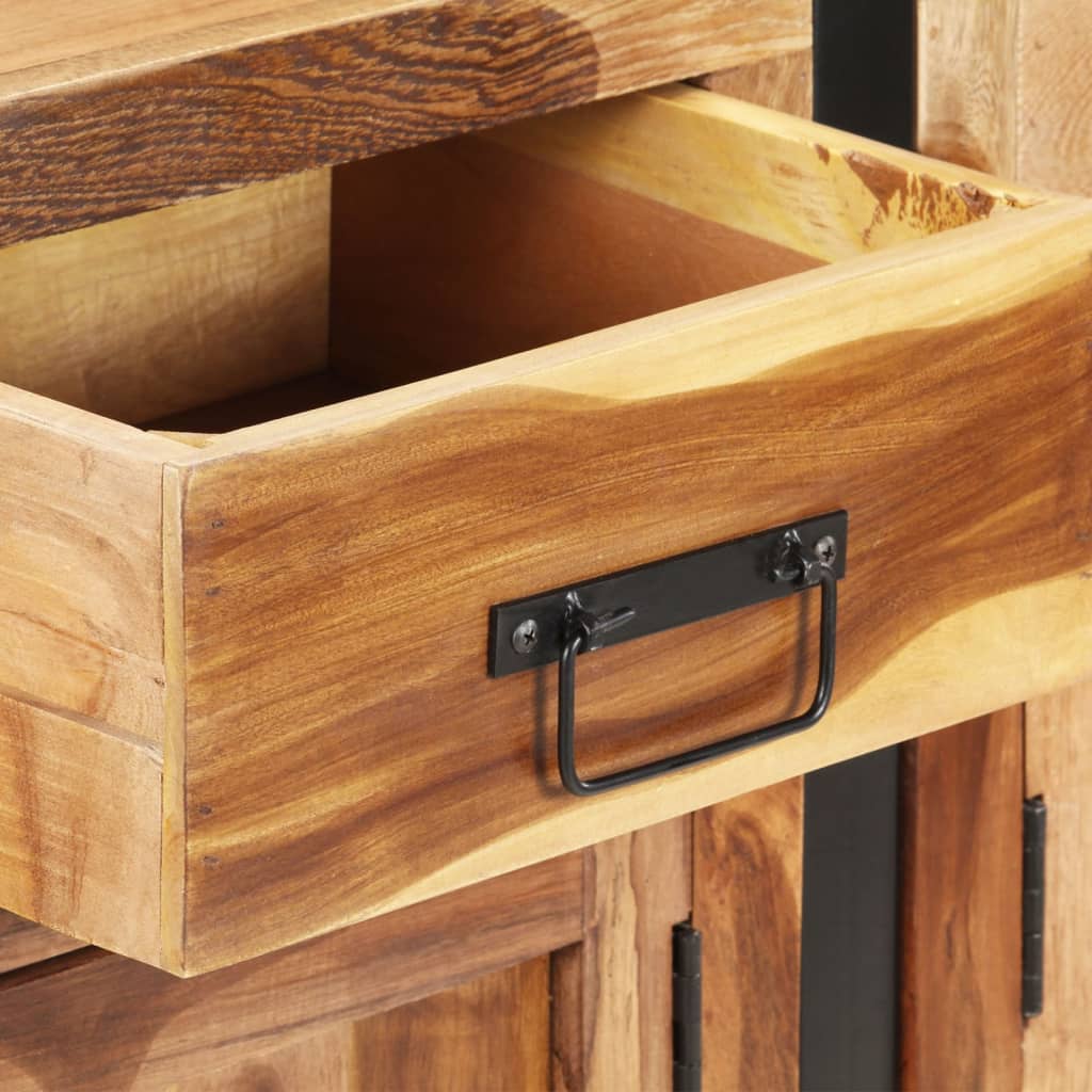 vidaXL Sideboard 172x35x80 cm Solid Acacia Wood with Honey Finish