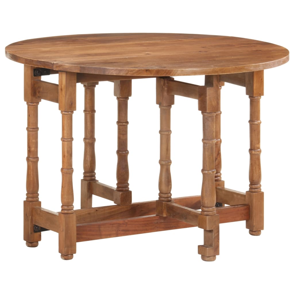 vidaXL Dining Table Round 110x76 cm Solid Mango Wood