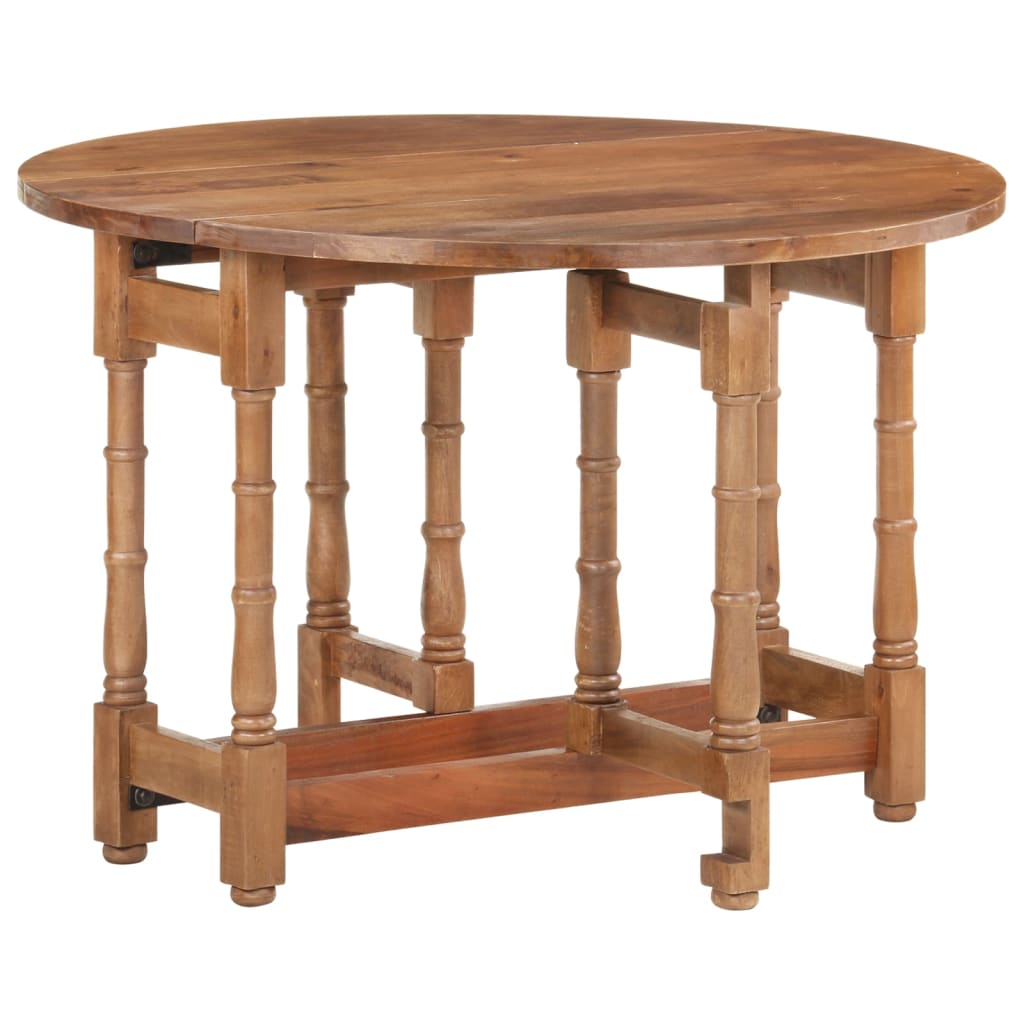 vidaXL Dining Table Round 110x76 cm Solid Mango Wood