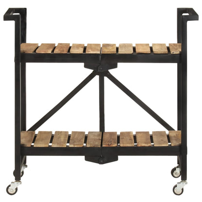 vidaXL Kitchen Trolley 87x36x81 cm Solid Mango Wood