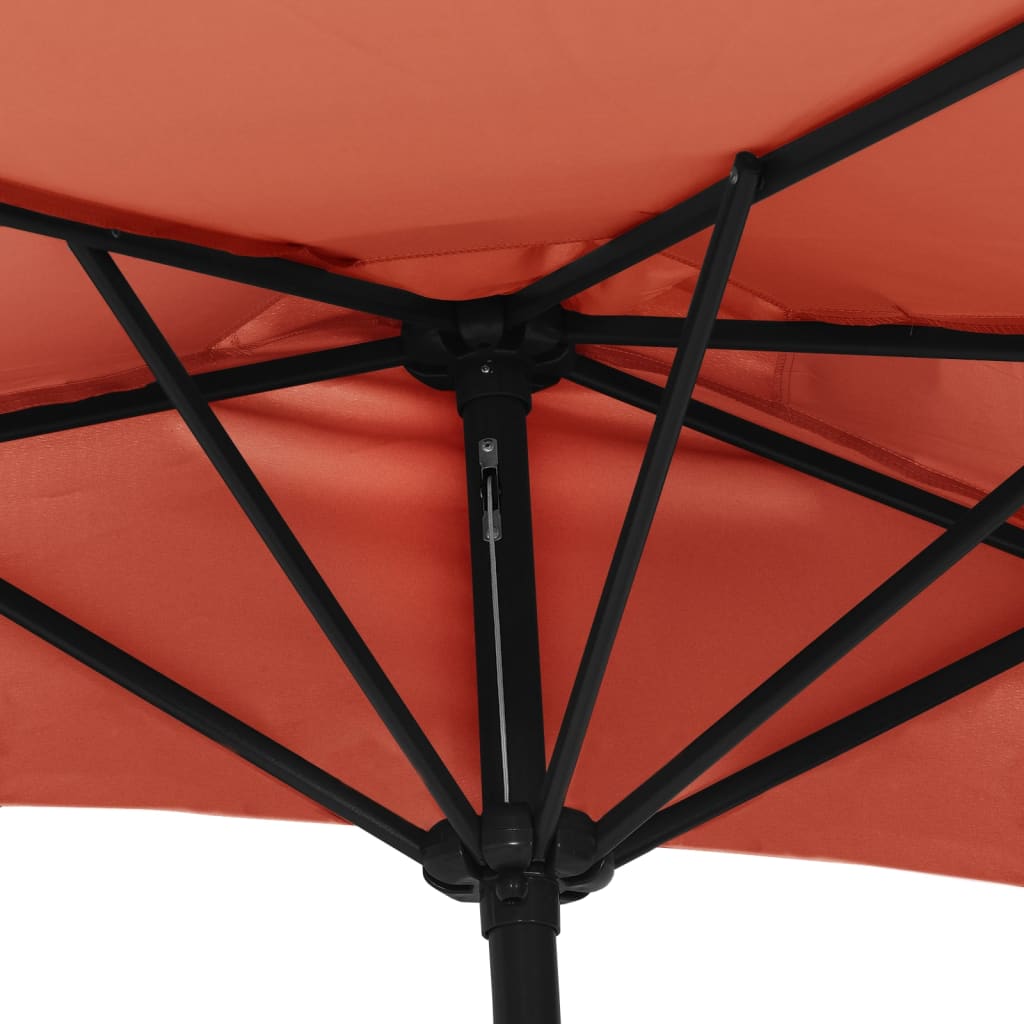 vidaXL Balcony Parasol | Terracotta | Polyester, Aluminium, Steel