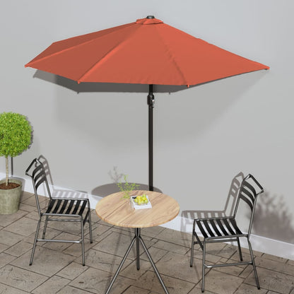 vidaXL Balcony Parasol | Terracotta | Polyester, Aluminium, Steel