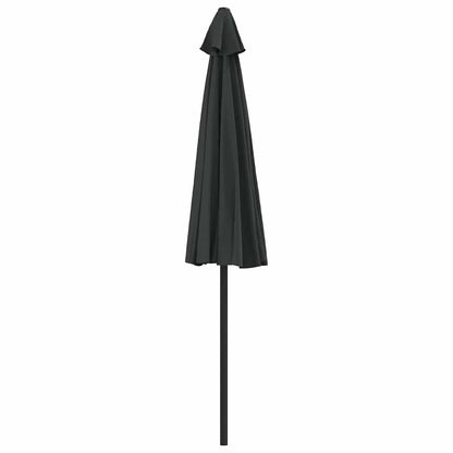 312500 vidaXL Balcony Parasol with Aluminium Pole Black 270x144x222 cm Half