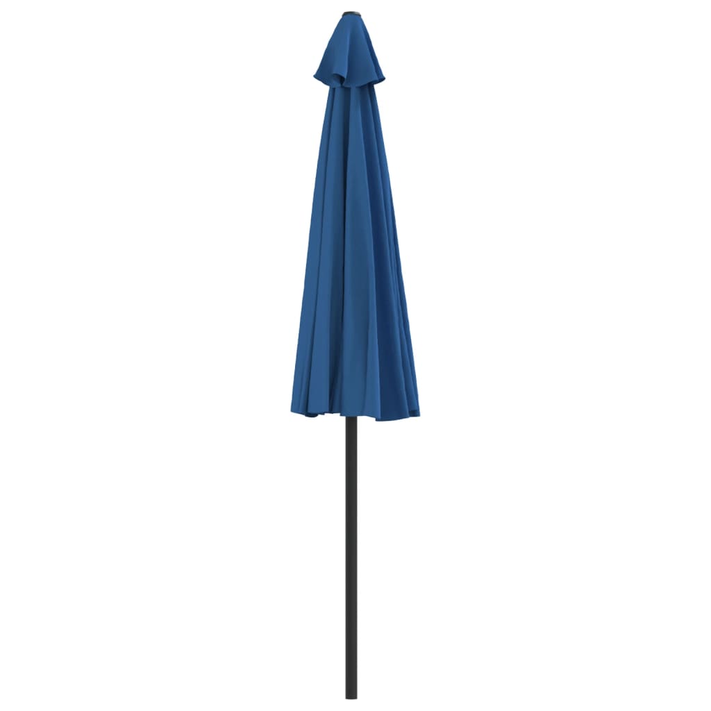 vidaXL Balcony Parasol with Aluminium Pole Blue 270x144x222 cm Half