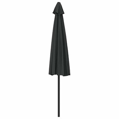 312504 vidaXL Balcony Parasol with Aluminium Pole Black 300x155x223 cm Half