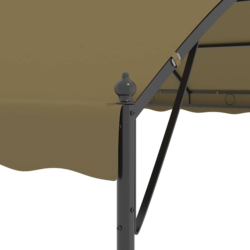vidaXL Gazebo 4x3x2,6 m Taupe 180 g/m²
