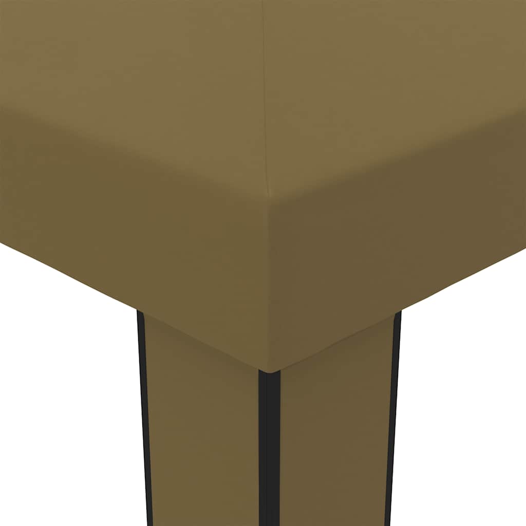 vidaXL Gazebo with Double Roof 3x6 m Taupe 180 g/m²