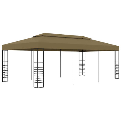 vidaXL Garden Gazebo 6x3x2,7 m Taupe 180 g/m²