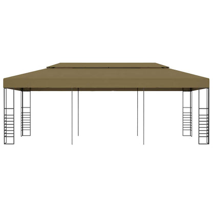 vidaXL Garden Gazebo 6x3x2,7 m Taupe 180 g/m²