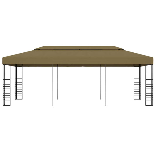 vidaXL Garden Gazebo 6x3x2,7 m Taupe 180 g/m²