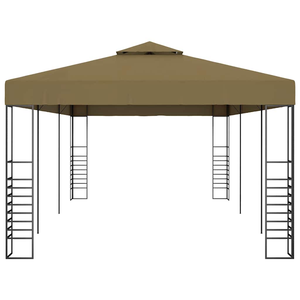 vidaXL Garden Gazebo 6x3x2.7 m Taupe 180 g/m²