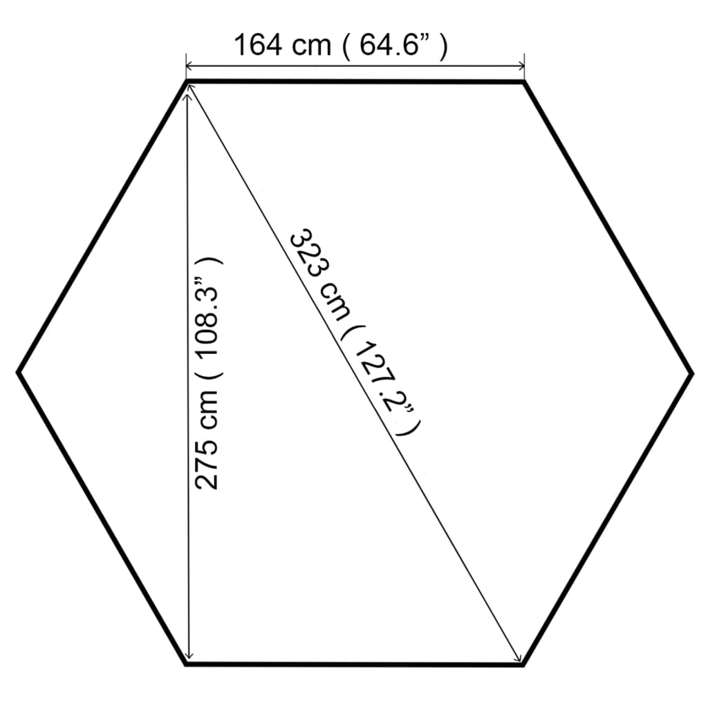 vidaXL Garden Gazebo 323x275x265 cm White 180 g/m²