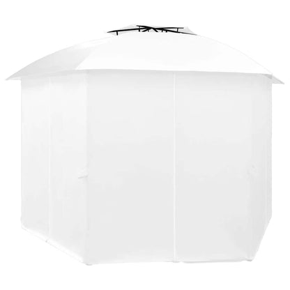 vidaXL Garden Marquee with Curtains 360x312x265 cm White 180 g/m²