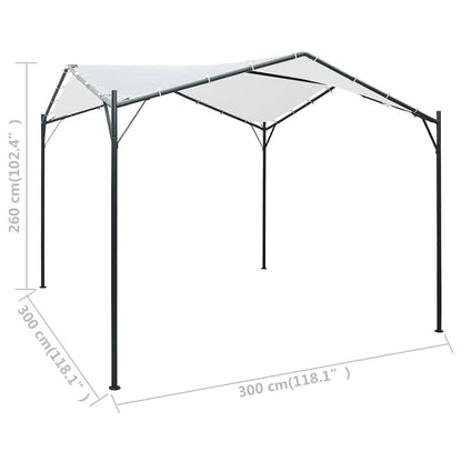 vidaXL Gazebo 3x3x2,6 m White 180 g/m²