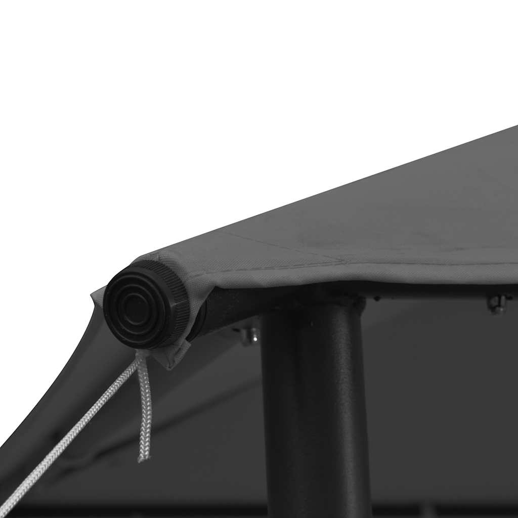 vidaXL Gazebo | Anthracite | Steel | Large | Collapsible | Gazebo | Square