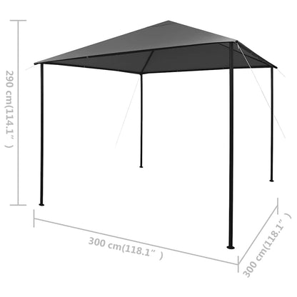 vidaXL Gazebo | Anthracite | Steel | Large | Collapsible | Gazebo | Square