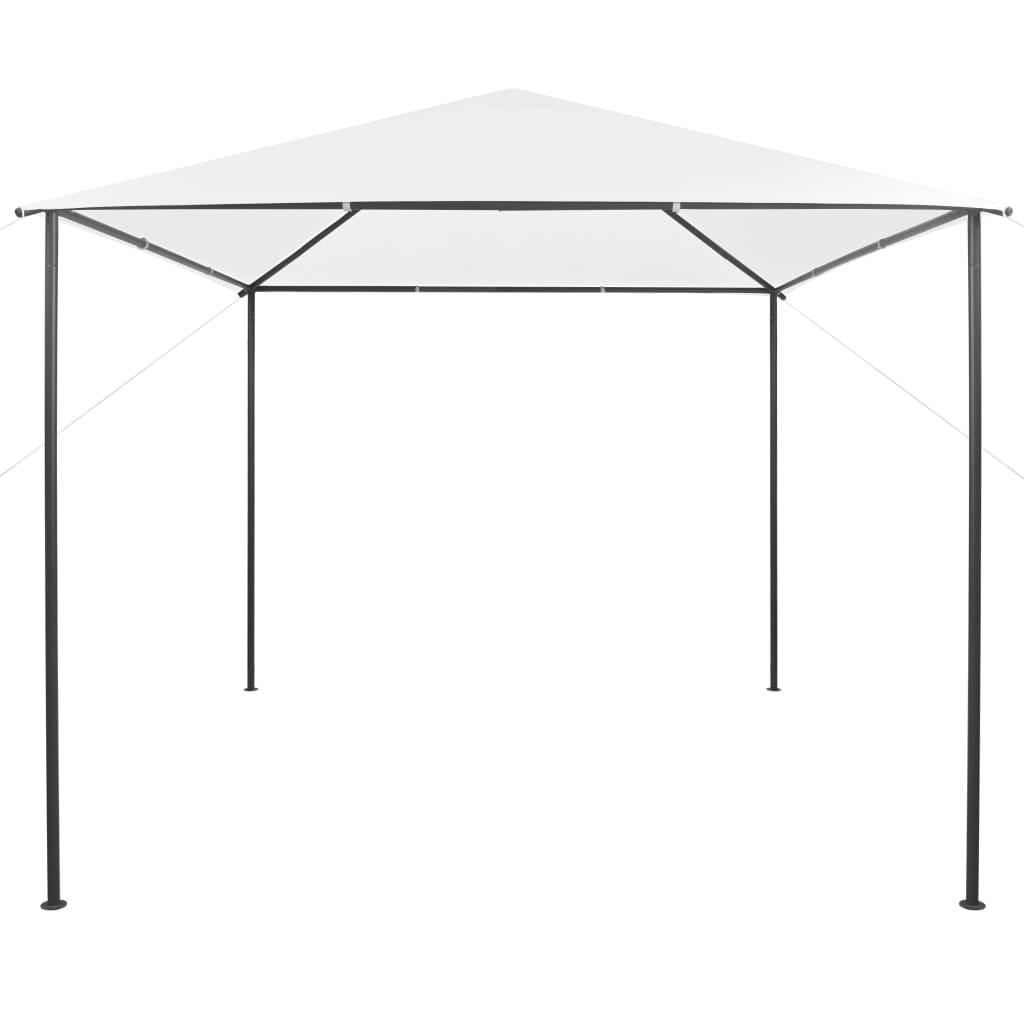 vidaXL Gazebo | White | Steel, Oxford fabric | Large | UV-resistant materials