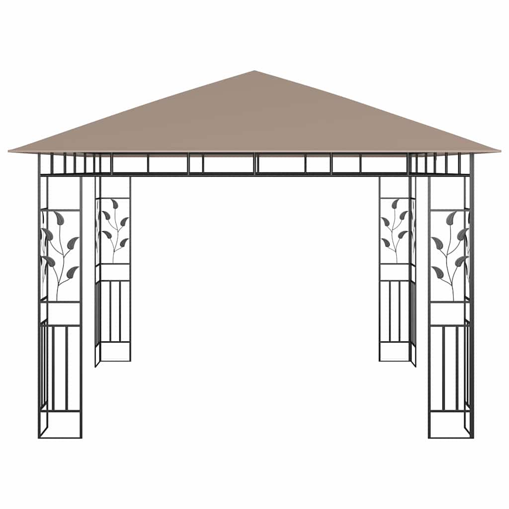 vidaXL Gazebo with Mosquito Net 3x3x2.73 m Taupe 180 g/m²