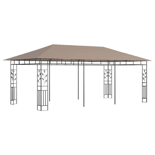 vidaXL Gazebo with Mosquito Net 6x3x2,73 m Taupe 180 g/m²