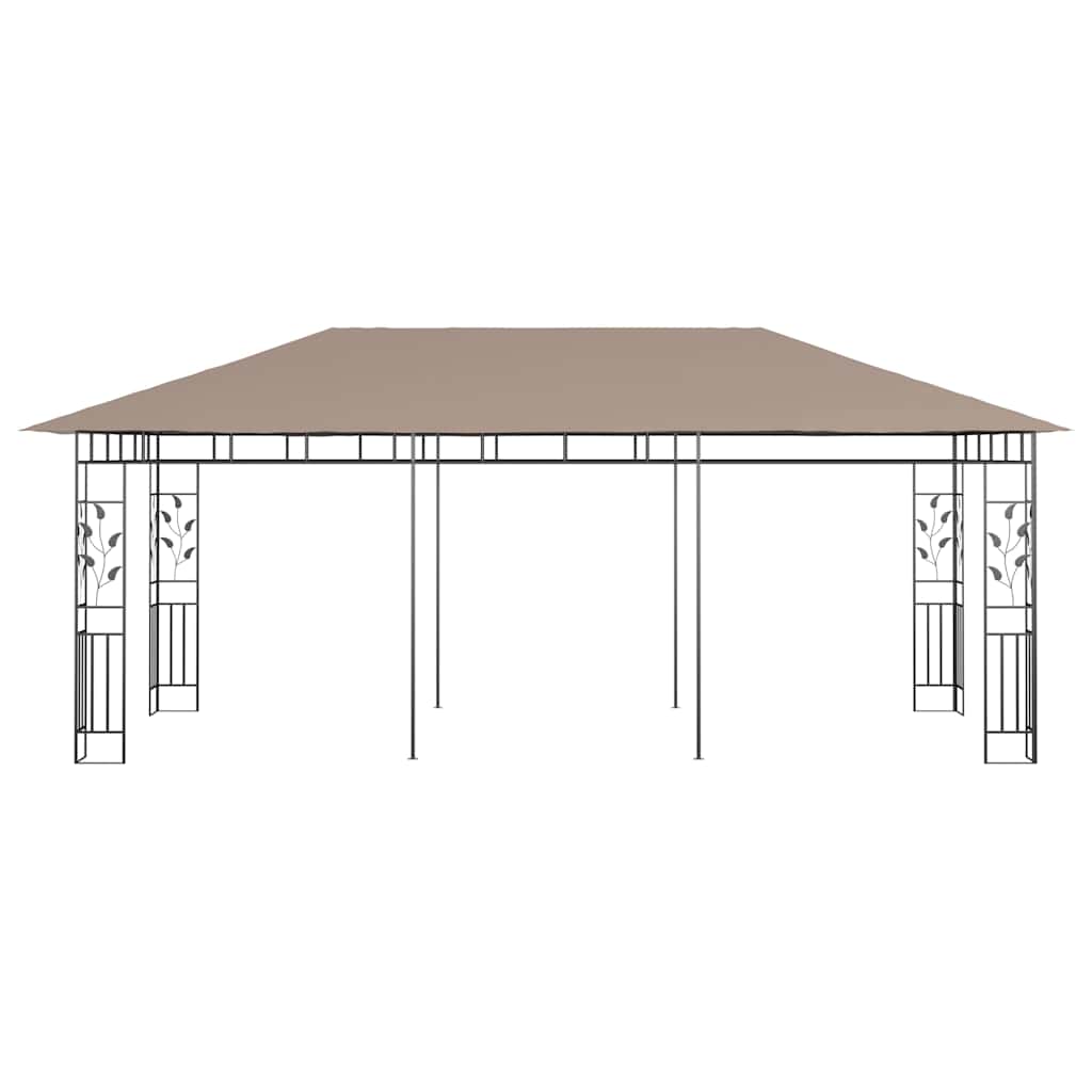 vidaXL Gazebo with Mosquito Net 6x3x2,73 m Taupe 180 g/m²